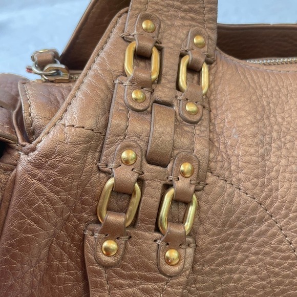 Cole Haan Village F05 Metallic Tan Metallic Handbag - Picture 2 of 11